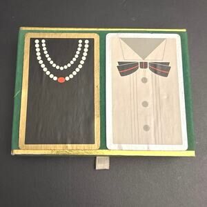 c1960s Congress Designer Series “Pearls & Tux” 2 pack Pinochle Cards